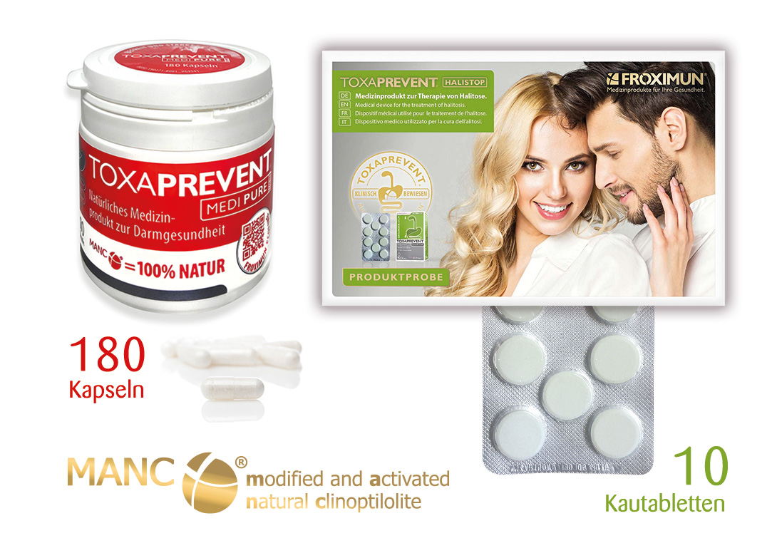 TOXAPREVENT® MEDI PURE ECOLINE 180 Kapseln + 1x HALISTOP® Probierpackung