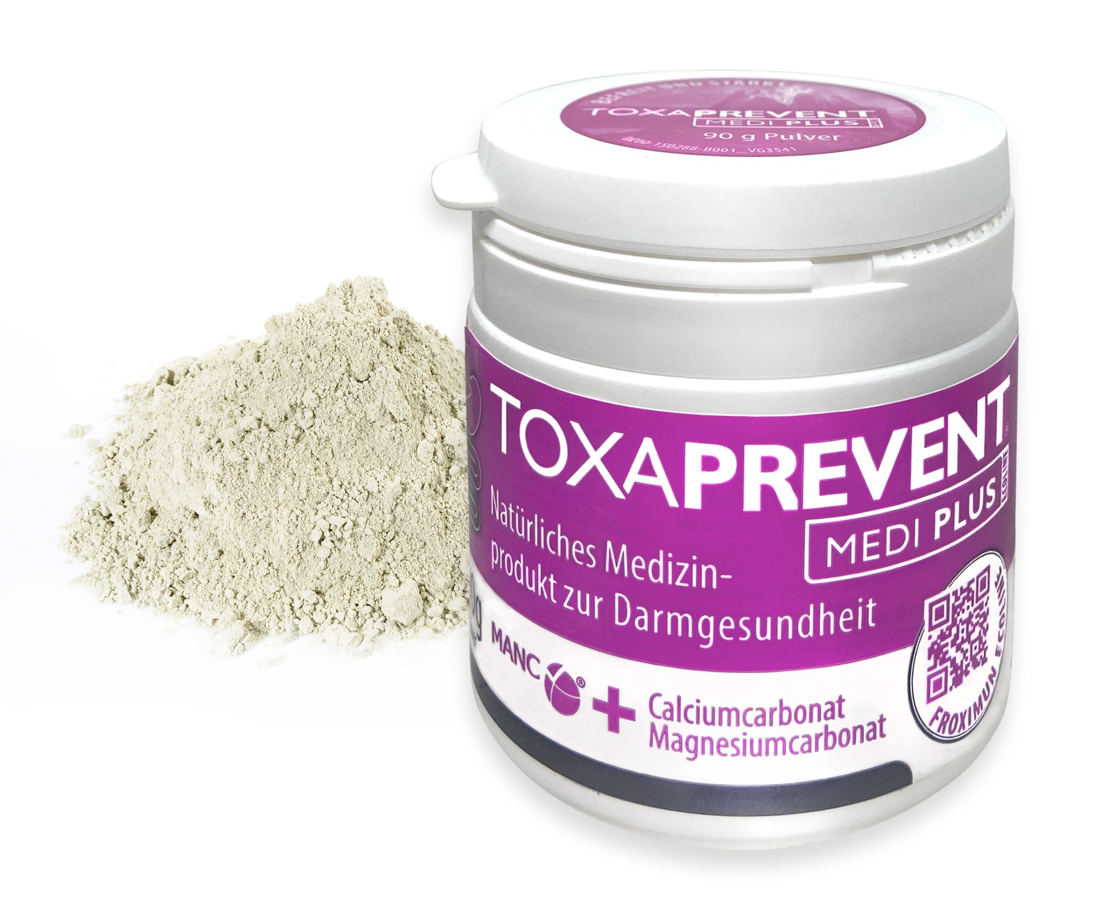 TOXAPREVENT® MEDI PLUS ECOLINE 90g Pulver in der handlichen Runddose TOXAPREVENT® MEDI PLUS ECOLINE 90g Pulver in der handlichen Runddose